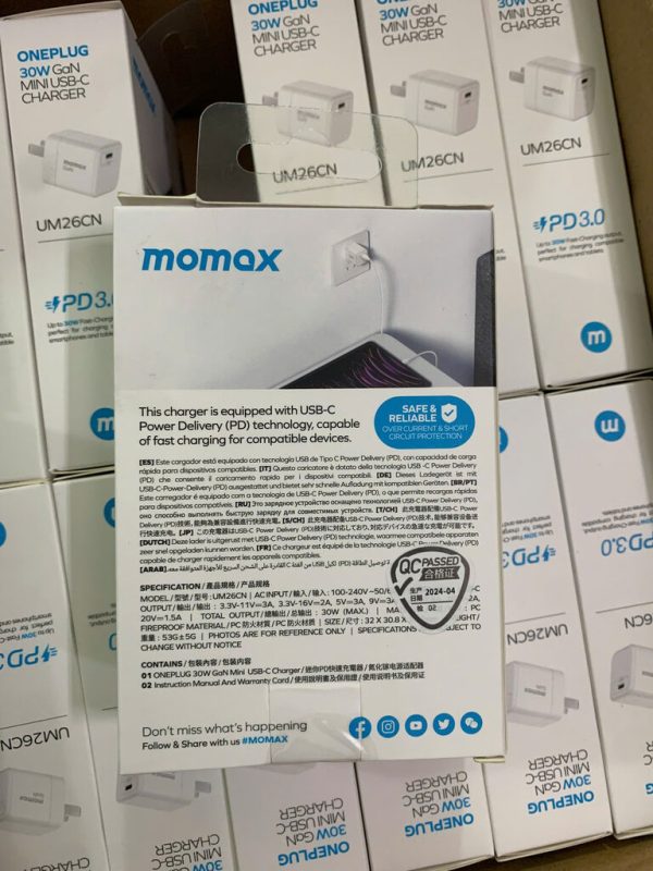 Củ sạc nhanh Momax UM26CN 30W GaN