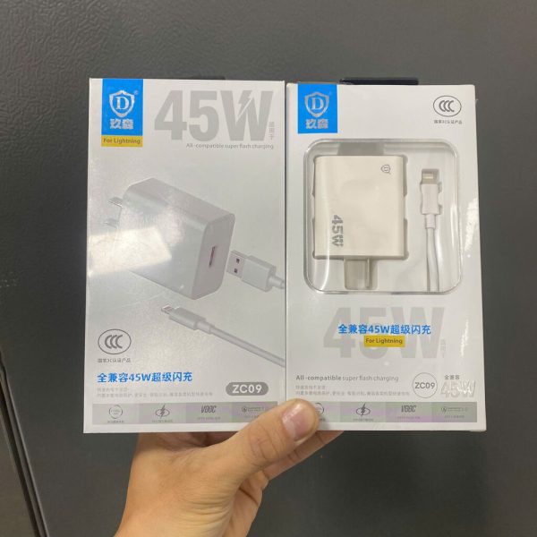 Combo Củ + Cáp sạc nội địa trung ZC09 45W - công suất 18W