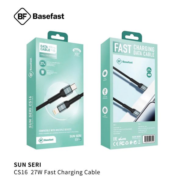 Cáp sạc Basefast CS16 PD 27W Đóng Hộp dành cho ip 8-14prm