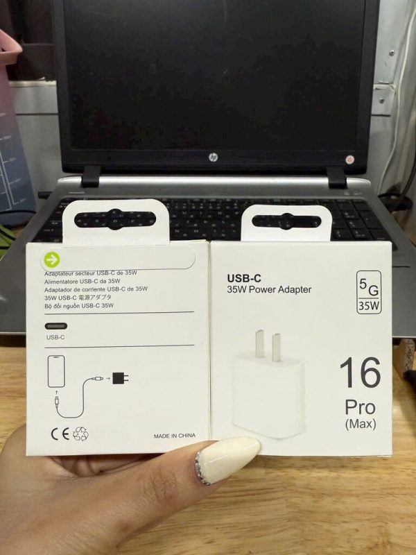 CỦ SẠC 35W IPHONE 16PROMAX ĐỦ DÒNG - HÀNG FAKE ( HÀNG KHÔNG LOGO )