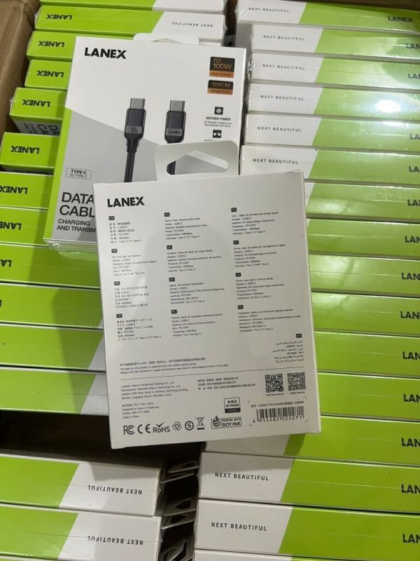 Cáp sạc 100W C-C Lanex LS38CC