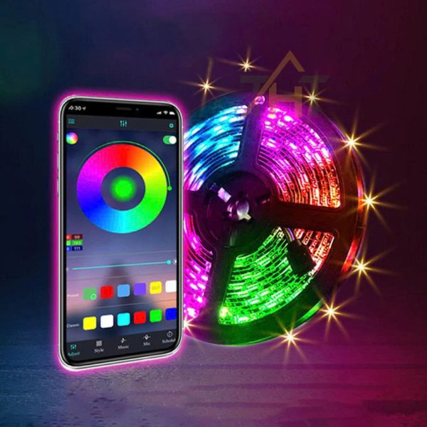 Đèn Dây Led RGB 16 triệu màu Điều Khiển Bằng Điện Thoại, Nháy Theo Nhạc, Trang Trí Decor Phòng