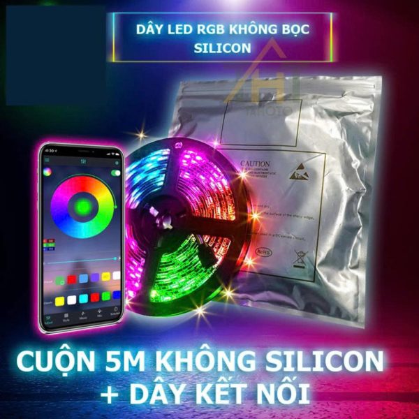 Đèn Dây Led RGB 16 triệu màu Điều Khiển Bằng Điện Thoại, Nháy Theo Nhạc, Trang Trí Decor Phòng