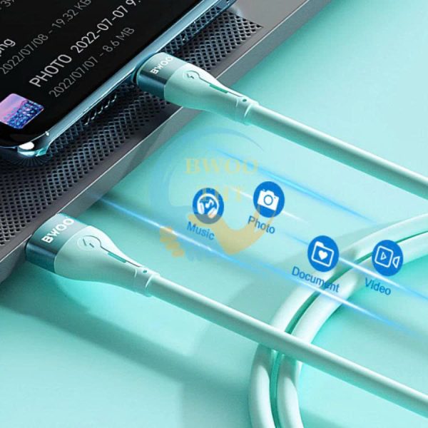 Cáp sạc silicon X280L USB TO L chính hãng BWOO dành cho 7/8/x/xsm...12/13/14/14promax Cáp sạc silicon X280L USB TO L chính hãng BWOO dành cho 7/8/x/xsm...12/13/14/14promax