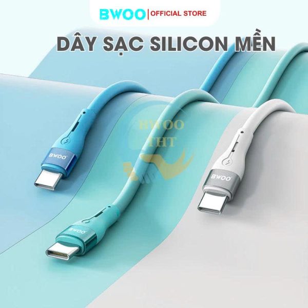 Cáp Sạc Nhanh X280C USB To Type-C Chính Hãng BWOO Dây Sạc Chống Rối Tương Thích Nhiều Thiết Bị