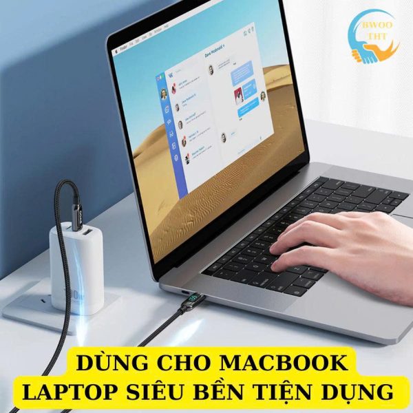 Cáp sạc nhanh TypeC to Typec PD 100W BWOO X275 Cho Ip 15/16 pro promax Điện thoại Laptop chân TypeCC