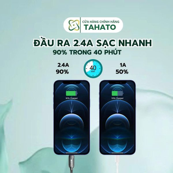 Cáp sạc nhanh iphone X131L bóc dù chính hãng Bwoo USB TO L Cáp sạc iphone cho máy từ 6 đến 14 promax
