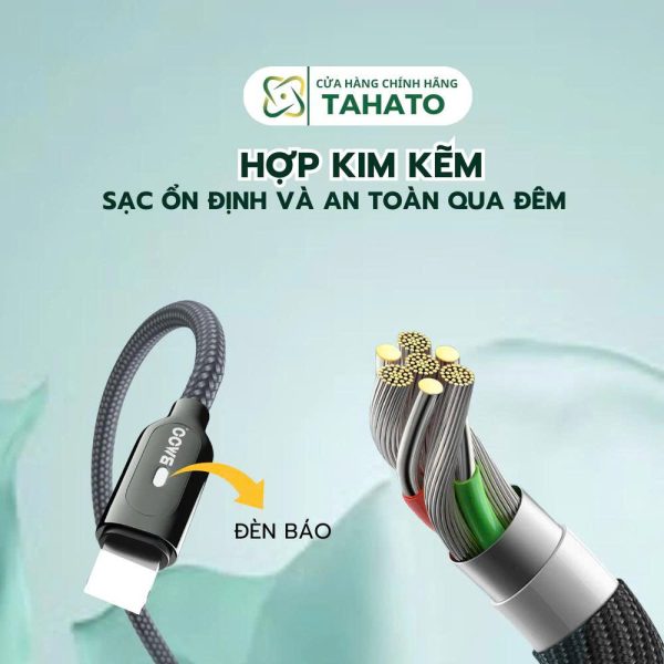 Cáp sạc nhanh iphone X131L bóc dù chính hãng Bwoo USB TO L Cáp sạc iphone cho máy từ 6 đến 14 promax