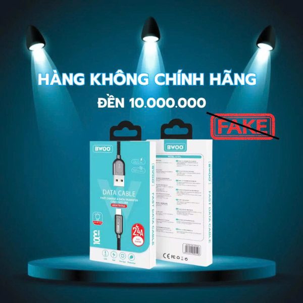 Cáp sạc nhanh iphone X131L bóc dù chính hãng Bwoo USB TO L Cáp sạc iphone cho máy từ 6 đến 14 promax