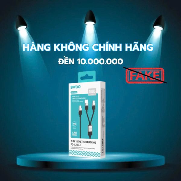 Dây Cáp Sạc Nhanh 2 Trong 1 BO-X306 Type-C To Type C & L Công suất 27W VÀ 100W Chính Hãng Bwoo