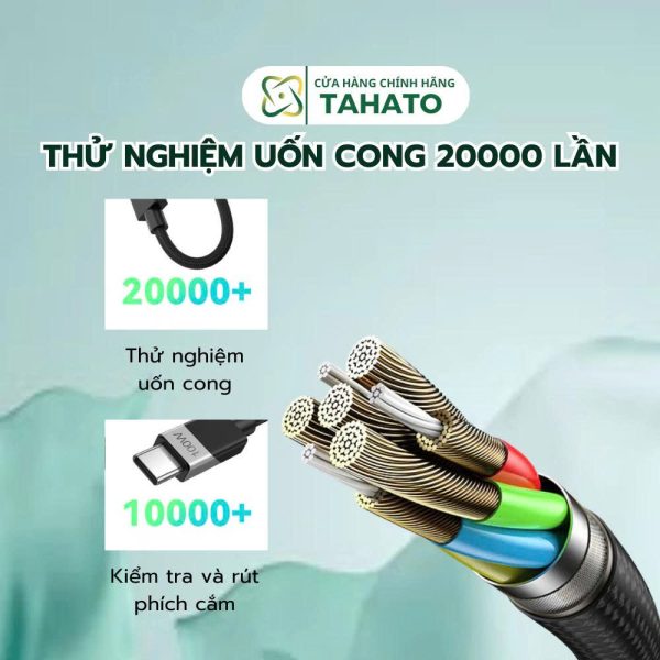 Dây Cáp Sạc Nhanh 2 Trong 1 BO-X306 Type-C To Type C & L Công suất 27W VÀ 100W Chính Hãng Bwoo