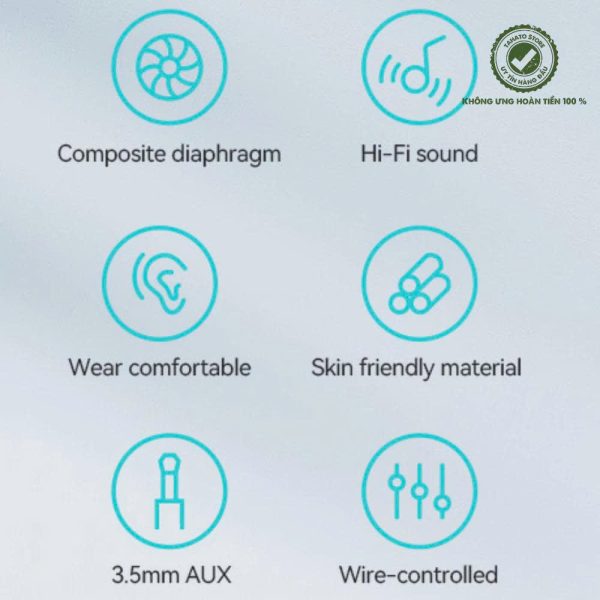 Tai nghe chân tròn 3.5 chính hãng BO-HF20 cho các dòng máy điện thoại máy tính.... BH 6 tháng