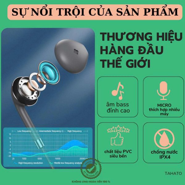 Tai nghe chân tròn 3.5 chính hãng BO-HF20 cho các dòng máy điện thoại máy tính.... BH 6 tháng