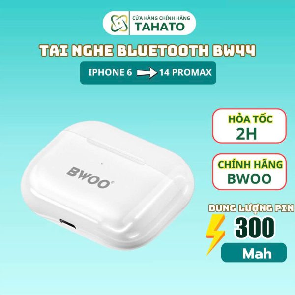 Tai Nghe Bluetooth Bw44 Chính Hãng Bwoo Nhét Tai Chống Ồn Thụ Động Tai nghe Kết Nối Không Dây Chống