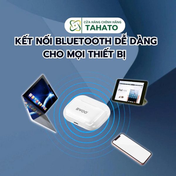 Tai Nghe Bluetooth Bw44 Chính Hãng Bwoo Nhét Tai Chống Ồn Thụ Động Tai nghe Kết Nối Không Dây Chống