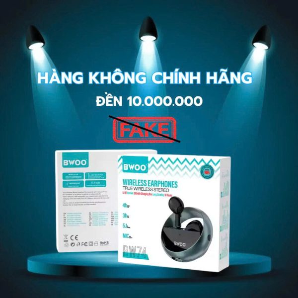 Tai nghe Bluetooth BW74 Tai Nghe Không Dây chính hãng Bwoo Cao cấp hợp kim nhôm pin trâu Mic chống ồ Tai nghe Bluetooth BW74 Tai Nghe Không Dây chính hãng Bwoo Cao cấp hợp kim nhôm pin trâu Mic chống ồ