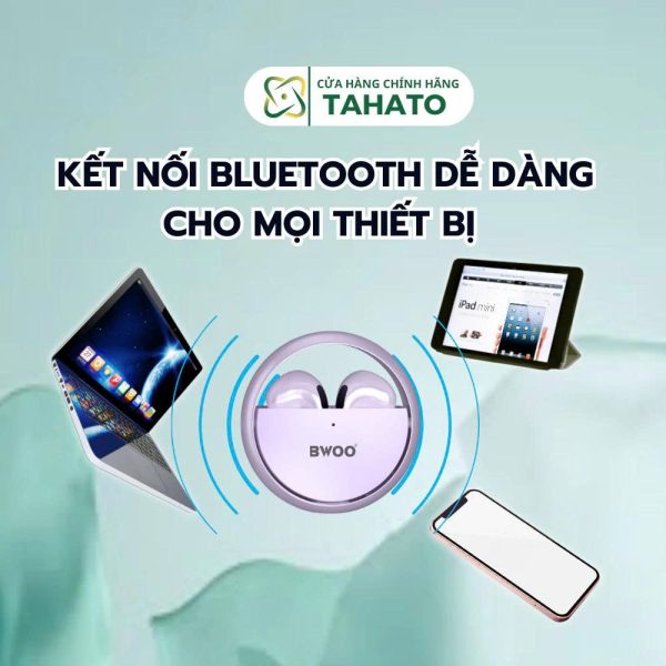 Tai nghe Bluetooth BW74 Tai Nghe Không Dây chính hãng Bwoo Cao cấp hợp kim nhôm pin trâu Mic chống ồ Tai nghe Bluetooth BW74 Tai Nghe Không Dây chính hãng Bwoo Cao cấp hợp kim nhôm pin trâu Mic chống ồ