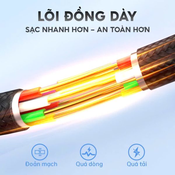 Dây Sạc Nhanh 1Hora CAB273 Cáp Type C to Lightning Dài 1M Sạc Nhanh 3A, Chất Liệu Dây Dù