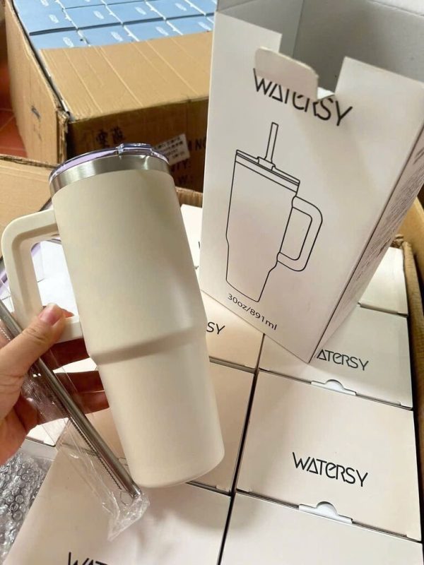 Ly Giữ Nhiệt WATERSY 980ml – note Chọn màu NAM - NỮ, Tặng kèm Ống Hút Inox và Que Rửa