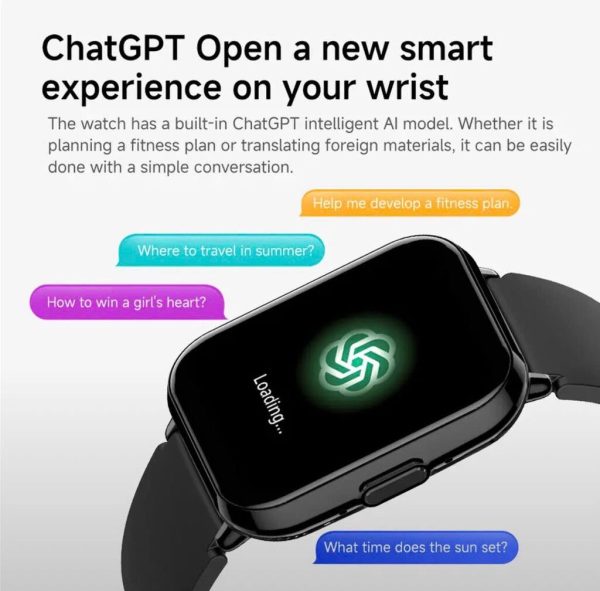 Đồng Hồ Thông Minh KUMI M2 1.83 inch HD | ChatGPT AI | 100+ Chế Độ Thể Thao