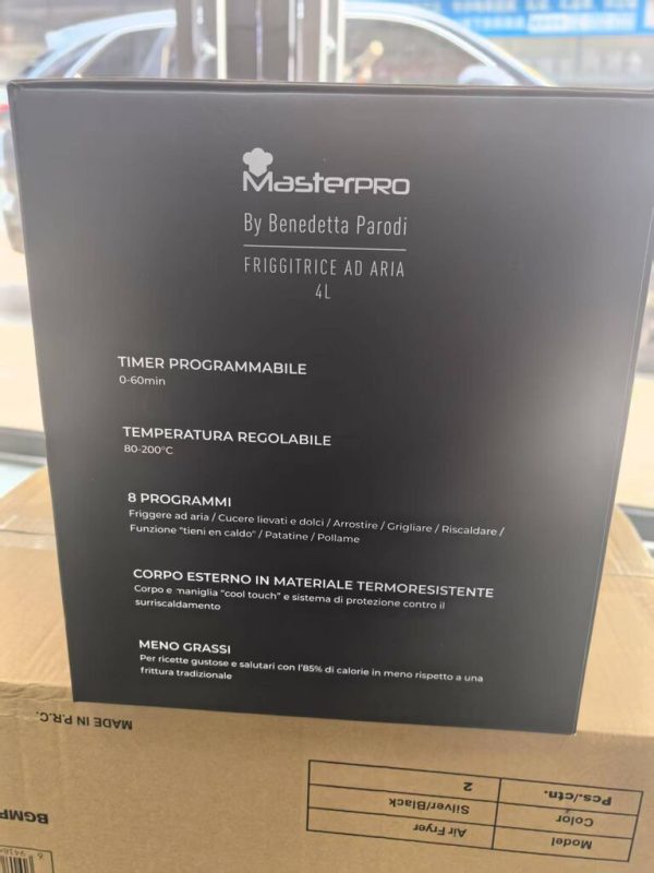 Nồi chiên không dầu 4L Masterpro by Benedetta Parodi ( thương hiệu Italy )