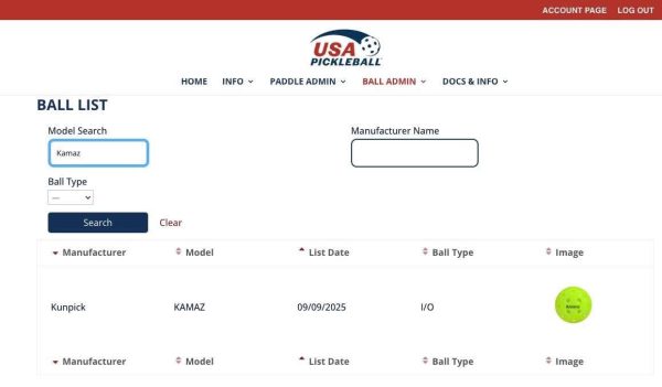 Bóng Pickleball Kamaz đạt chuẩn USAPA chính hãng Kunpick