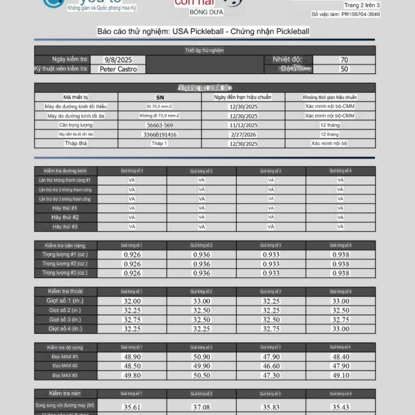Bóng Pickleball Kamaz đạt chuẩn USAPA chính hãng Kunpick