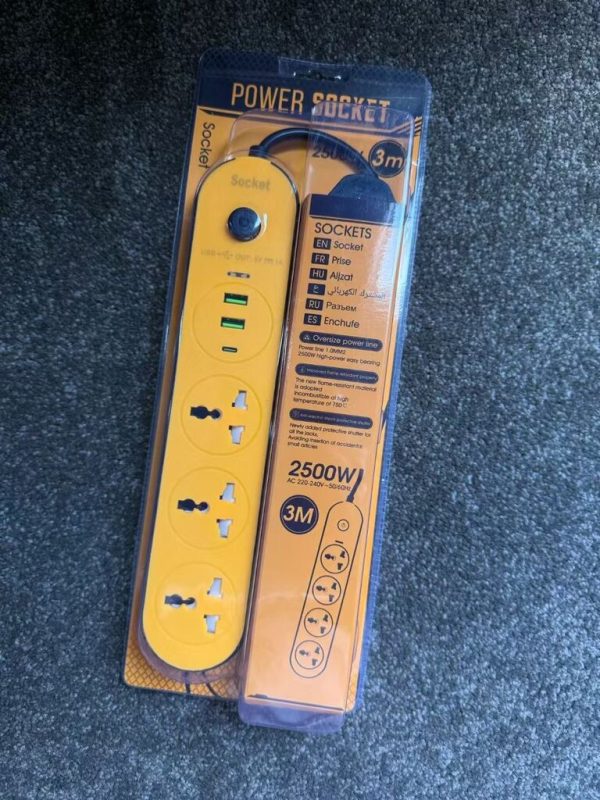 Ổ cắm điện đa năng 3M – 2500W (kèm cổng sạc USB + Type C )