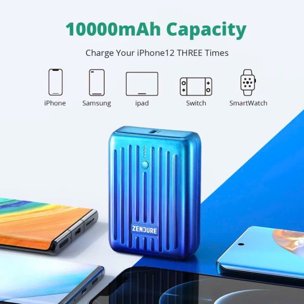 Sạc dự phòng Zendure SuperMini 10.000mAh – Sạc nhanh 20W, thương hiệu USA - Tím