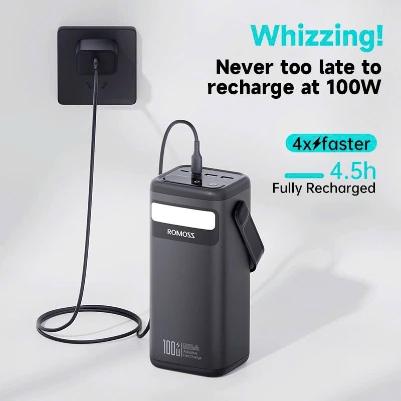 ⚡ Pin sạc dự phòng ROMOSS PMT60 – 60.000mAh | 100W sạc nhanh 2 chiều ⚡ Pin sạc dự phòng ROMOSS PMT60 – 60.000mAh | 100W sạc nhanh 2 chiều - Ảnh 14