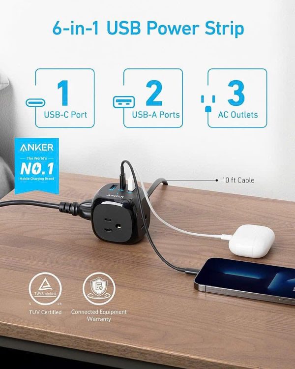 Ổ cắm điện ANKER 321 Power Strip - Nhỏ gọn, tiện lợi, an toàn