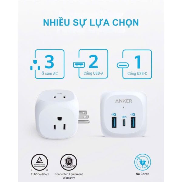Ổ cắm điện ANKER 321 Power Strip - Nhỏ gọn, tiện lợi, an toàn