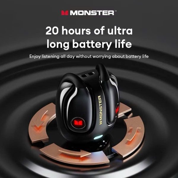 Tai nghe Bluetooth Monster 5.4, HIFI 3D, pin 20h, chế độ kép, lọc ồn thông minh