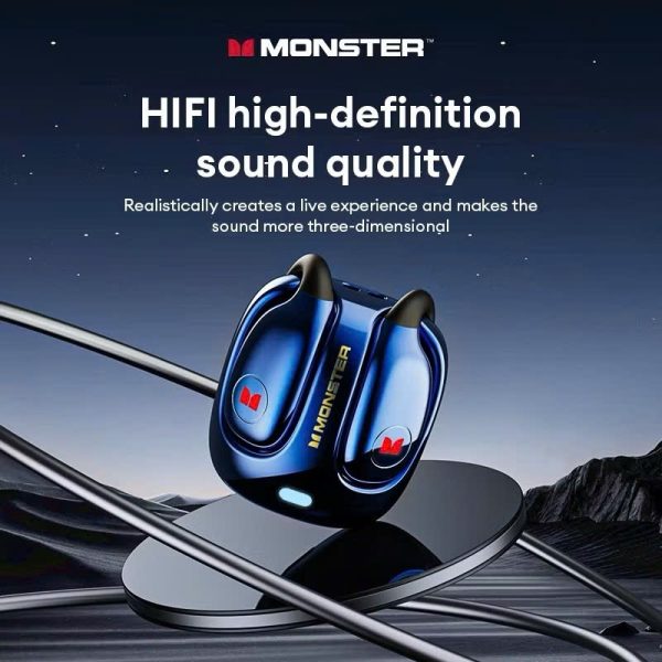 Tai nghe Bluetooth Monster 5.4, HIFI 3D, pin 20h, chế độ kép, lọc ồn thông minh