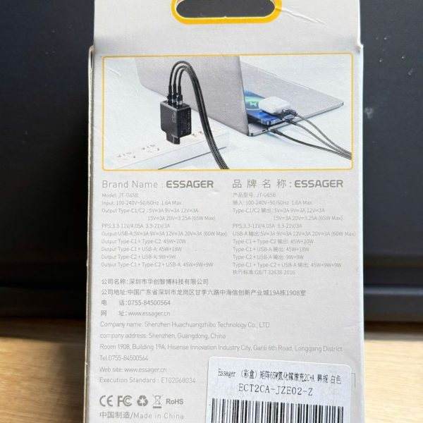 Bộ sạc nhanh 65W ESSAGER Bộ sạc nhanh 65W ESSAGER