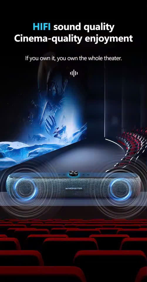 Loa Bluetooth Monster Airmars G11 – thiết kế soundbar, âm thanh vòm 360°, pin 6h Loa Bluetooth Monster Airmars G11 – thiết kế soundbar, âm thanh vòm 360°, pin 6h - Ảnh 18
