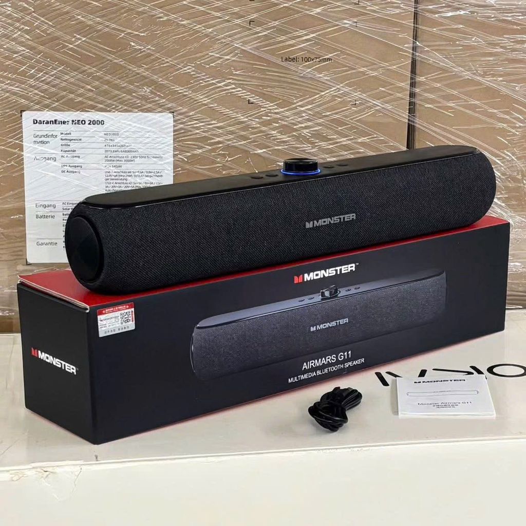 Loa Bluetooth Monster Airmars G11 – thiết kế soundbar, âm thanh vòm 360°, pin 6h Loa Bluetooth Monster Airmars G11 – thiết kế soundbar, âm thanh vòm 360°, pin 6h