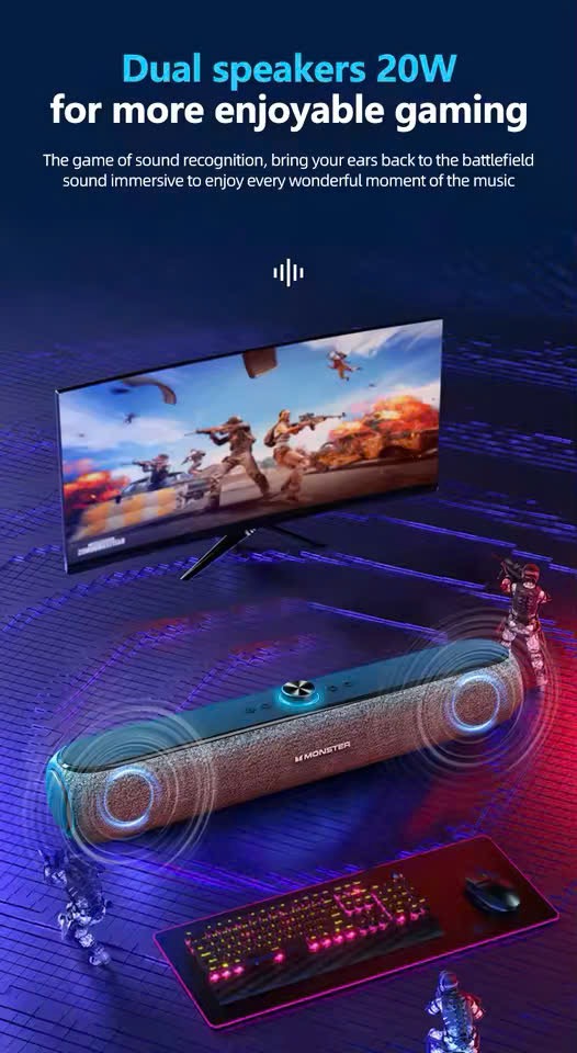Loa Bluetooth Monster Airmars G11 – thiết kế soundbar, âm thanh vòm 360°, pin 6h Loa Bluetooth Monster Airmars G11 – thiết kế soundbar, âm thanh vòm 360°, pin 6h - Ảnh 14