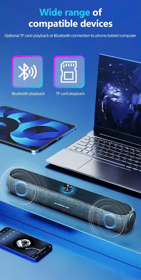 Loa Bluetooth Monster Airmars G11 – thiết kế soundbar, âm thanh vòm 360°, pin 6h Loa Bluetooth Monster Airmars G11 – thiết kế soundbar, âm thanh vòm 360°, pin 6h - Ảnh 16