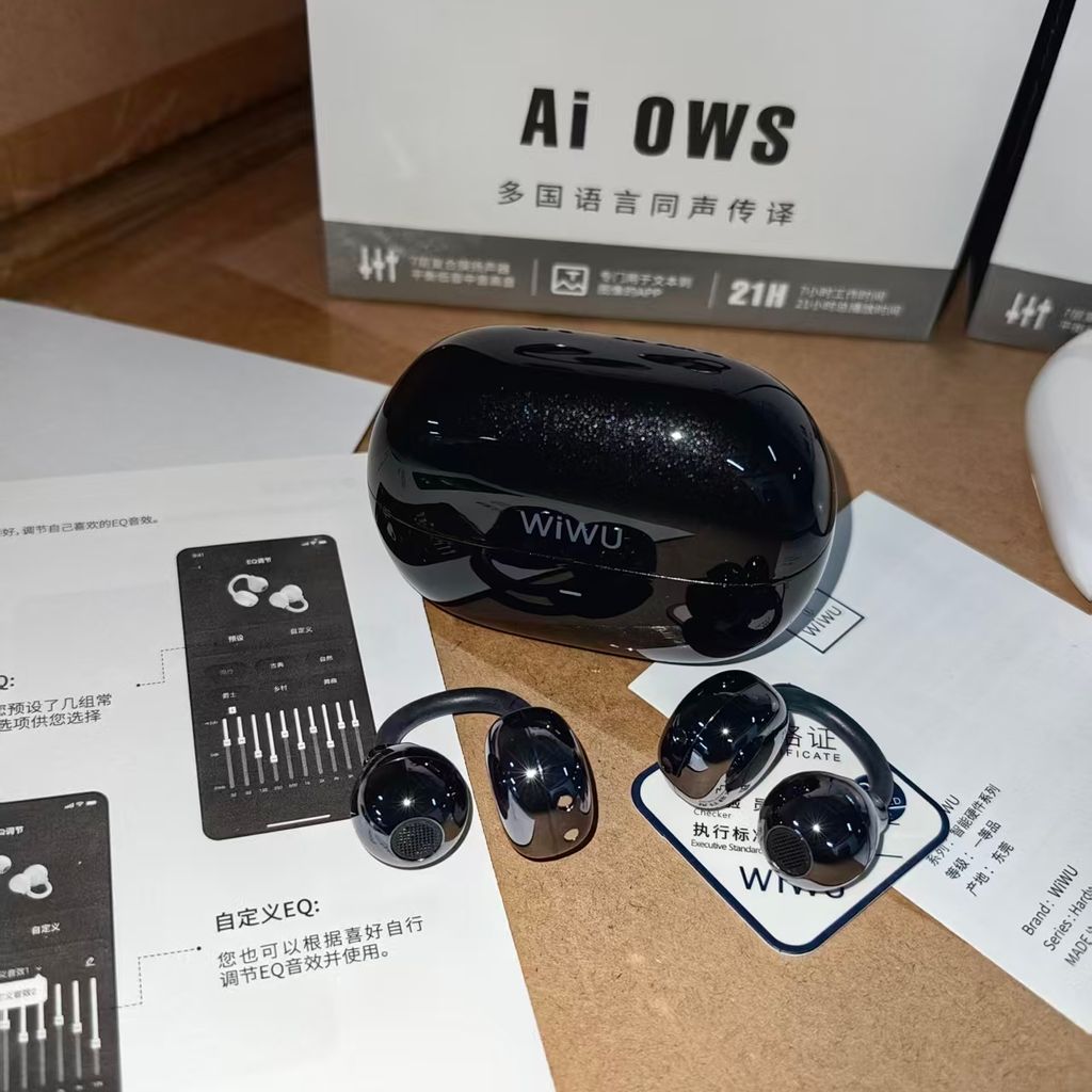 Tai nghe phiên dịch WiWU W04 Ai – Ai OWS, Bluetooth 5.3 phiên dịch thời gian thực Tai nghe phiên dịch WiWU W04 Ai – Ai OWS, Bluetooth 5.3 phiên dịch thời gian thực - Ảnh 12