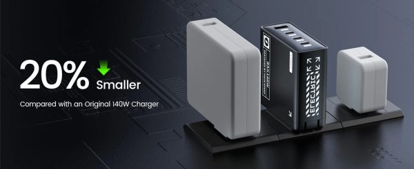 Cục Sạc USB C MOVESPEED 140W PD3.1 GaN 4 100W - YSFCG107